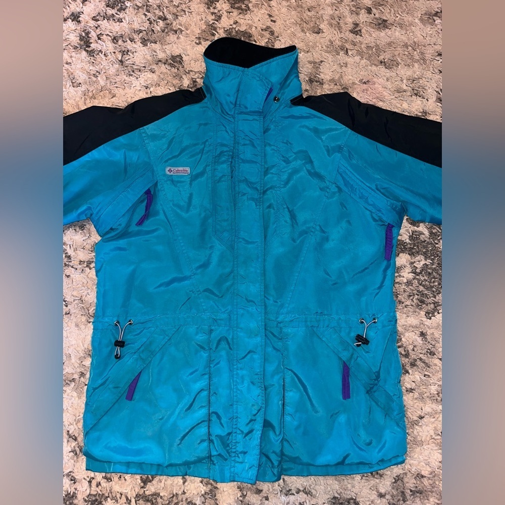Vintage Columbia double whammy Teal and Purple Jacket - Picture 2 of 5